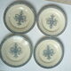 Lot of 4 flat plates Alhambra de Salins iron earth