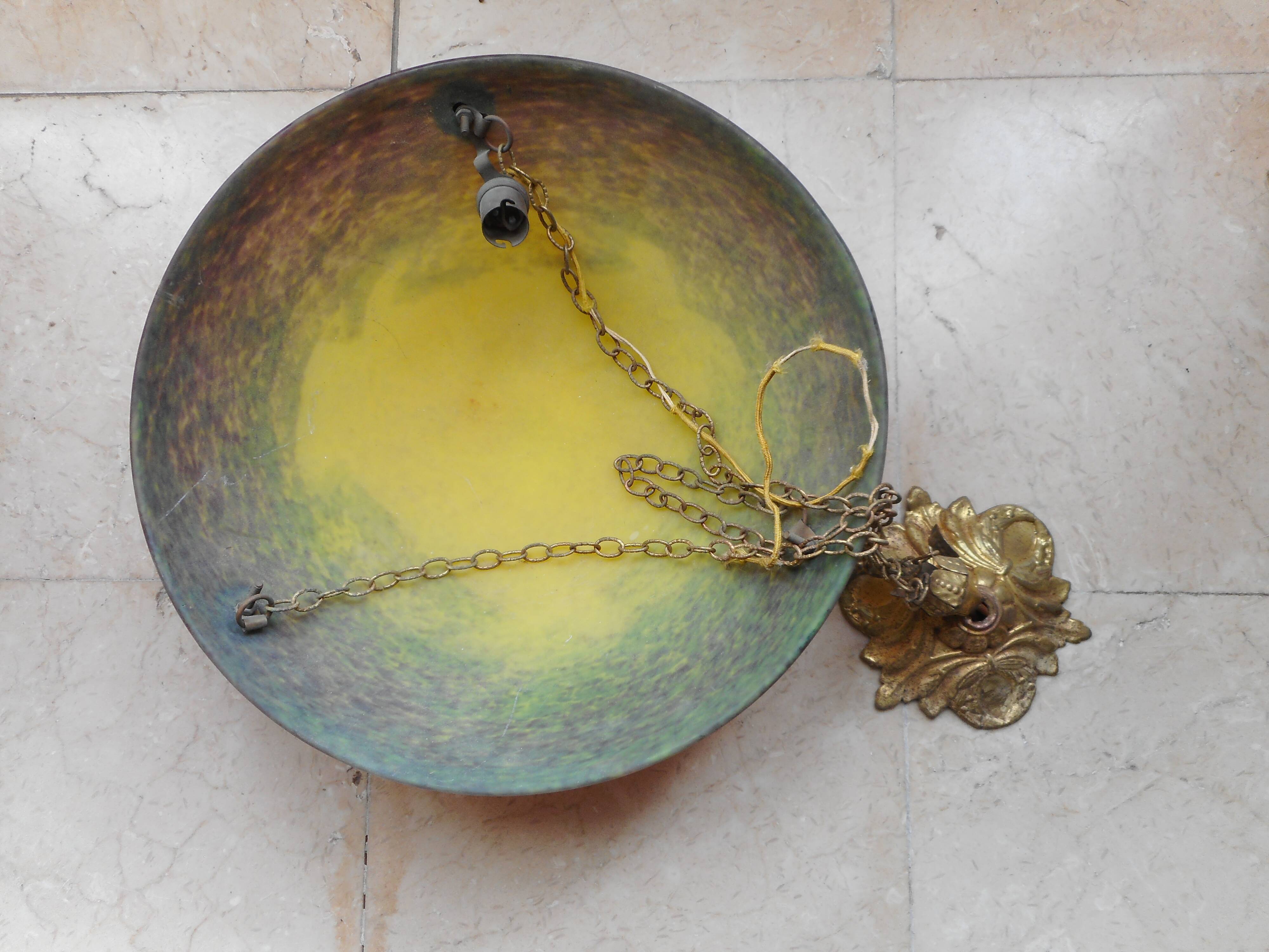 Colorful glass hanging