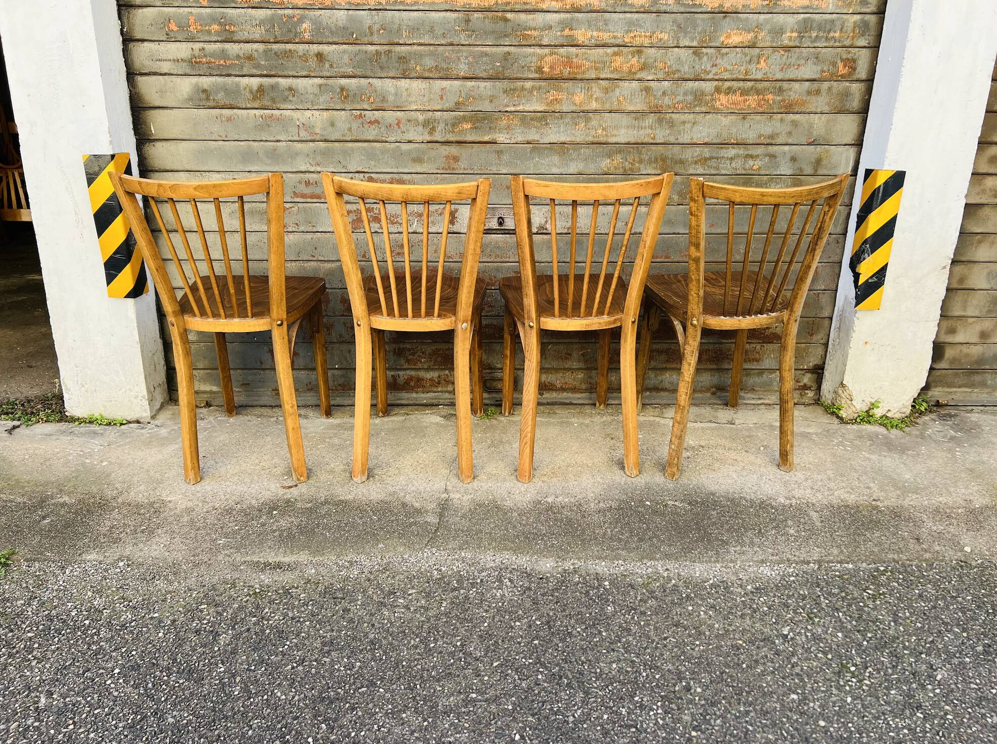 (Lot) 4 Chaises Bistrot Baumann n° 84
