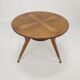 Italian wooden coffee table with brass feet 1960's