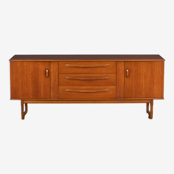 Teak 1960s sideboard with sleigh legs