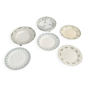 Lot de 11 asiettes Terre de Fer dépareillées