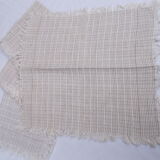 Ensemble de 4 serviettes vintage blanche écru