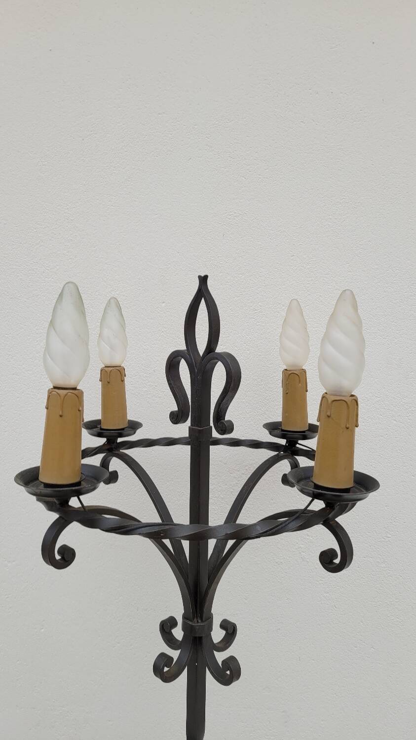 Candelabra floor lamp wrought iron candlestick