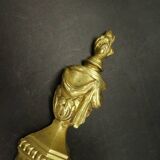 Large Louis XVI style ram's head and urn wall lamp - gilded bronze