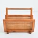 Porte revues bois et cannage 1960s