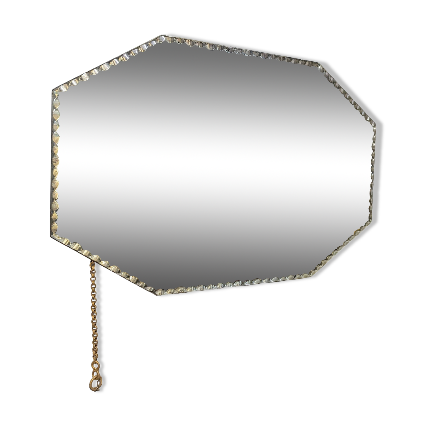 1930s beveled octagonal mirror