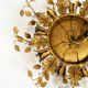 Large gilt Italian ceiling lamp from the 1960s by Banci Firenze with 9 sock