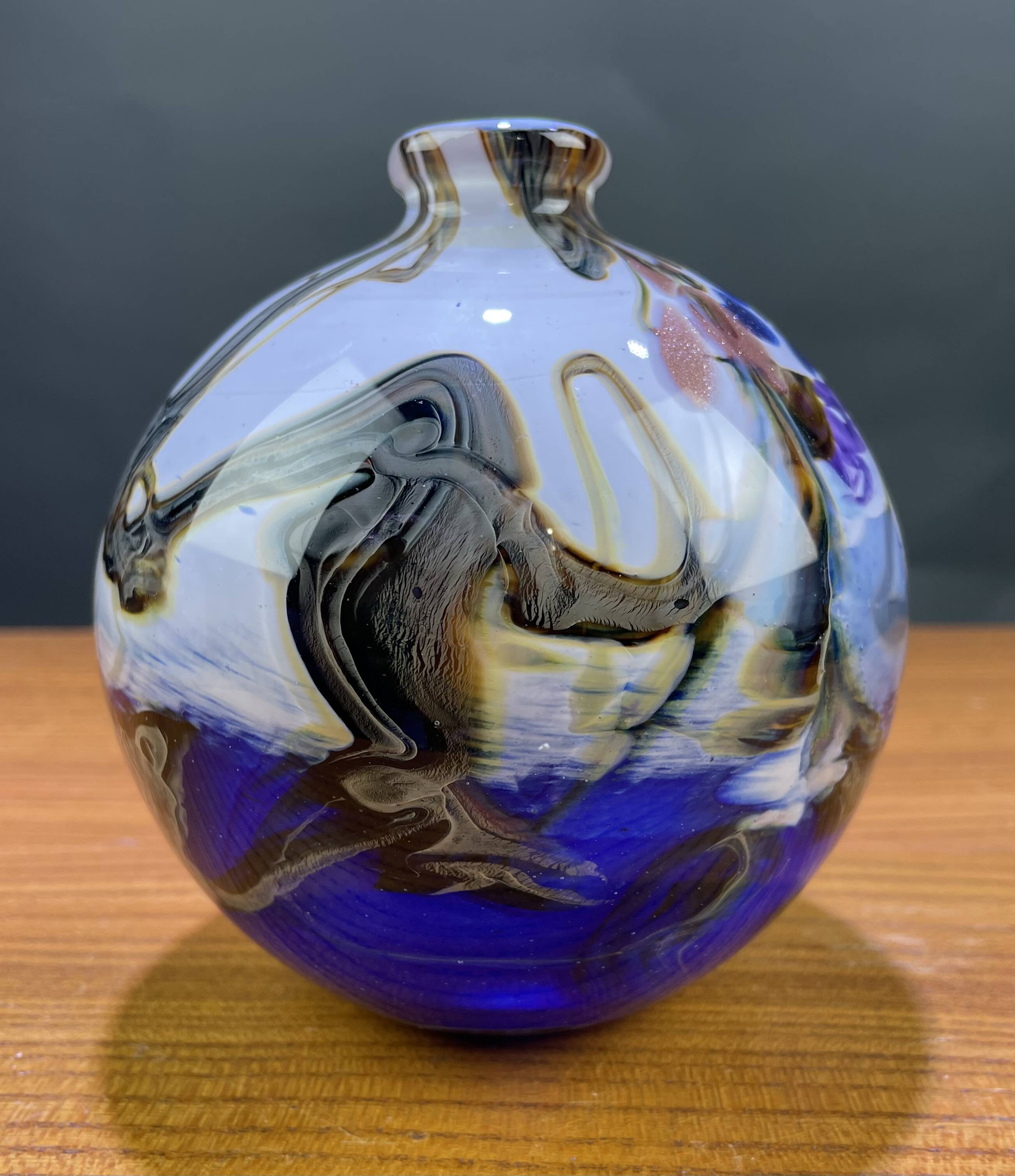 Murano glass soliflore ball vase