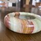 Trinket tray, ashtray in natural onyx, 1960s-70s