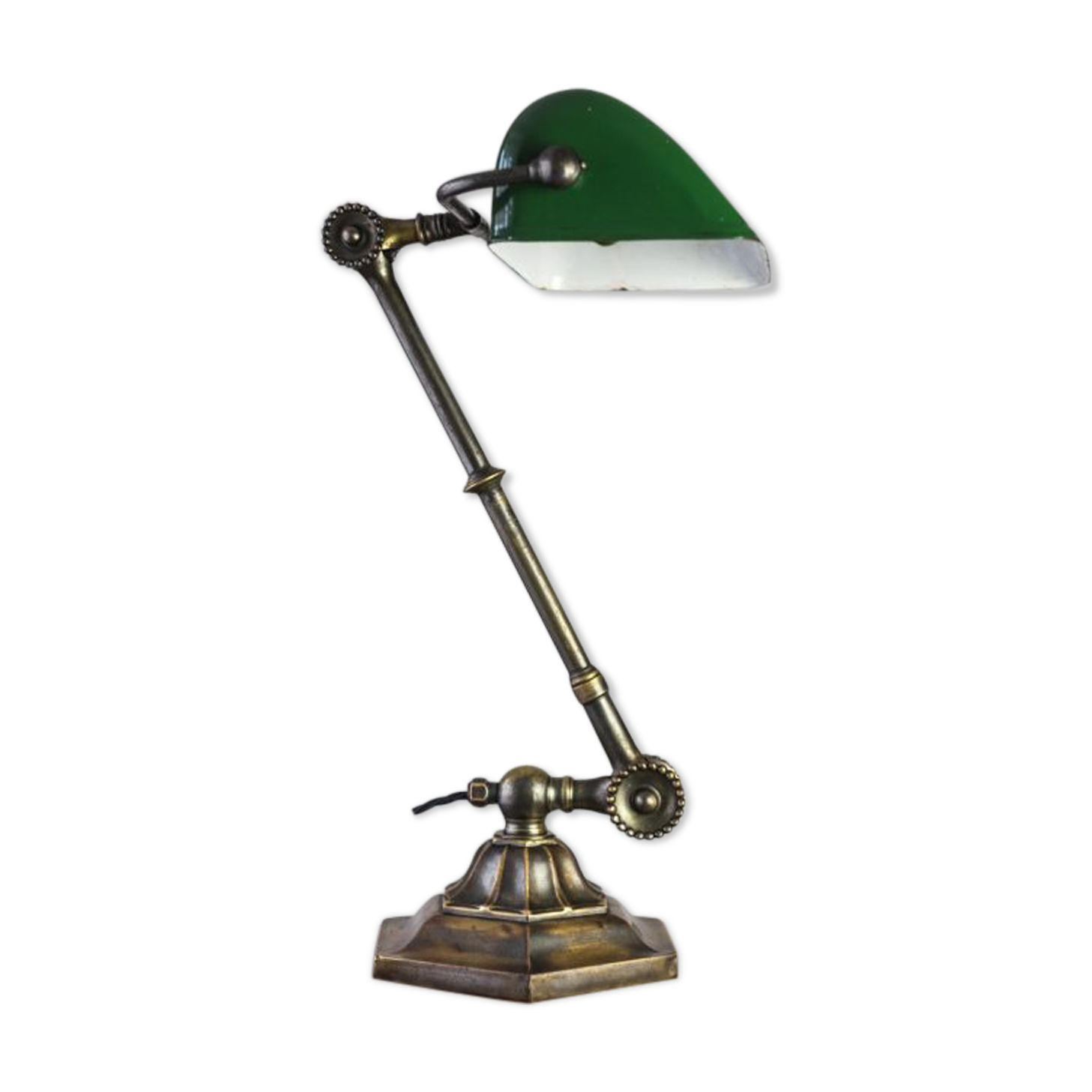 Dugdills brass banker lamp. c. 1920