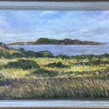 Vintage original landscape oil painting by N.Stern