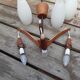 Suspension scandinave teck et opaline 1960
