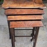 Tables gigogne art nouveau motifs floraux