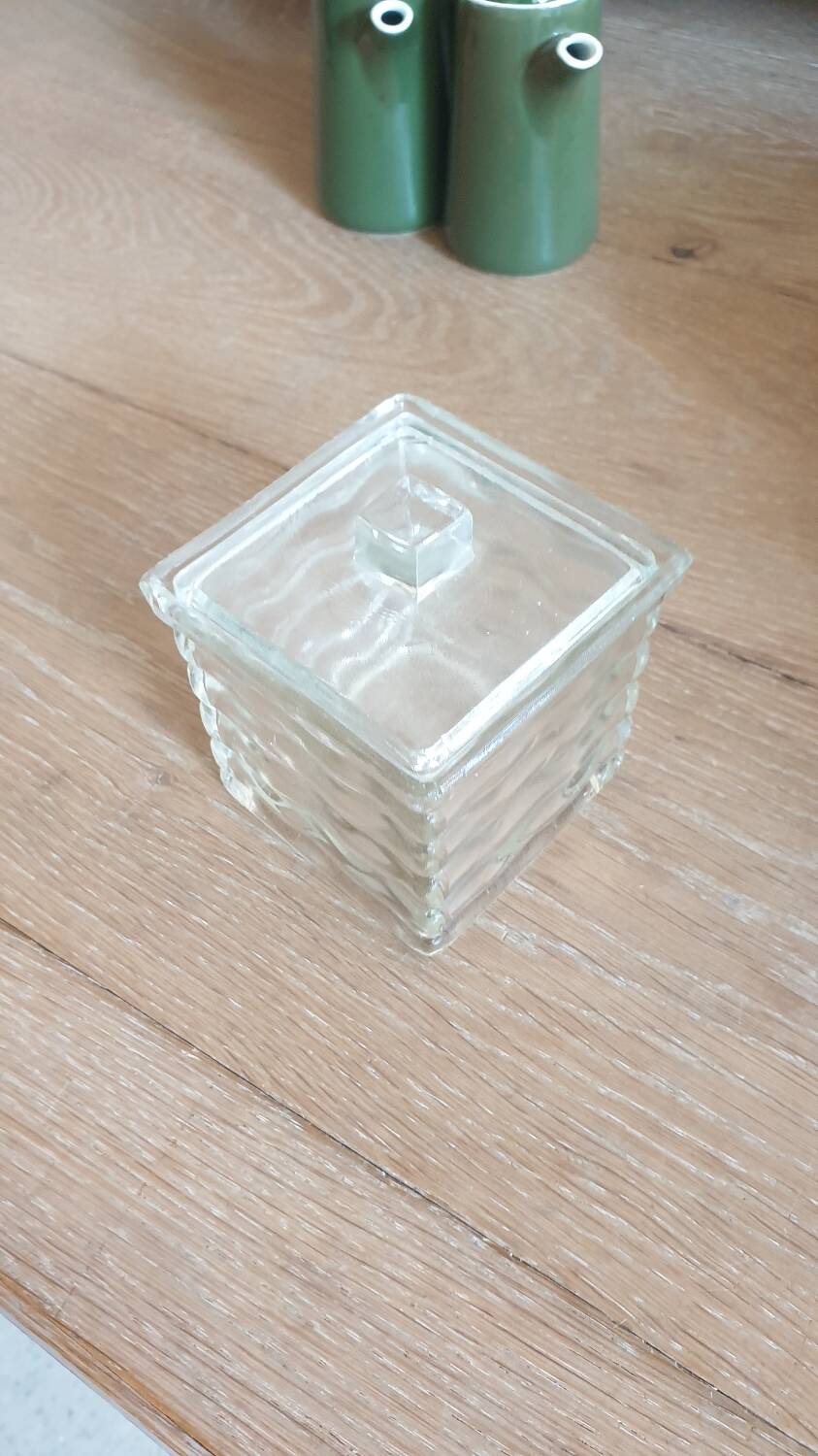 Glass candy dish or sugar bowl