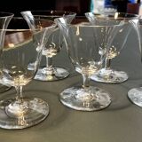 Set of 6 tulip shaped port glasses