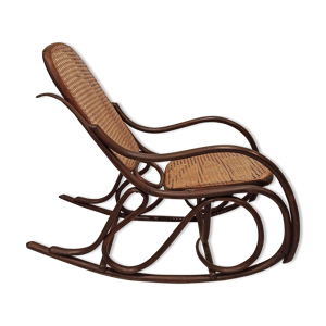 Rocking-chair vintage - fauteuil bascule rotin