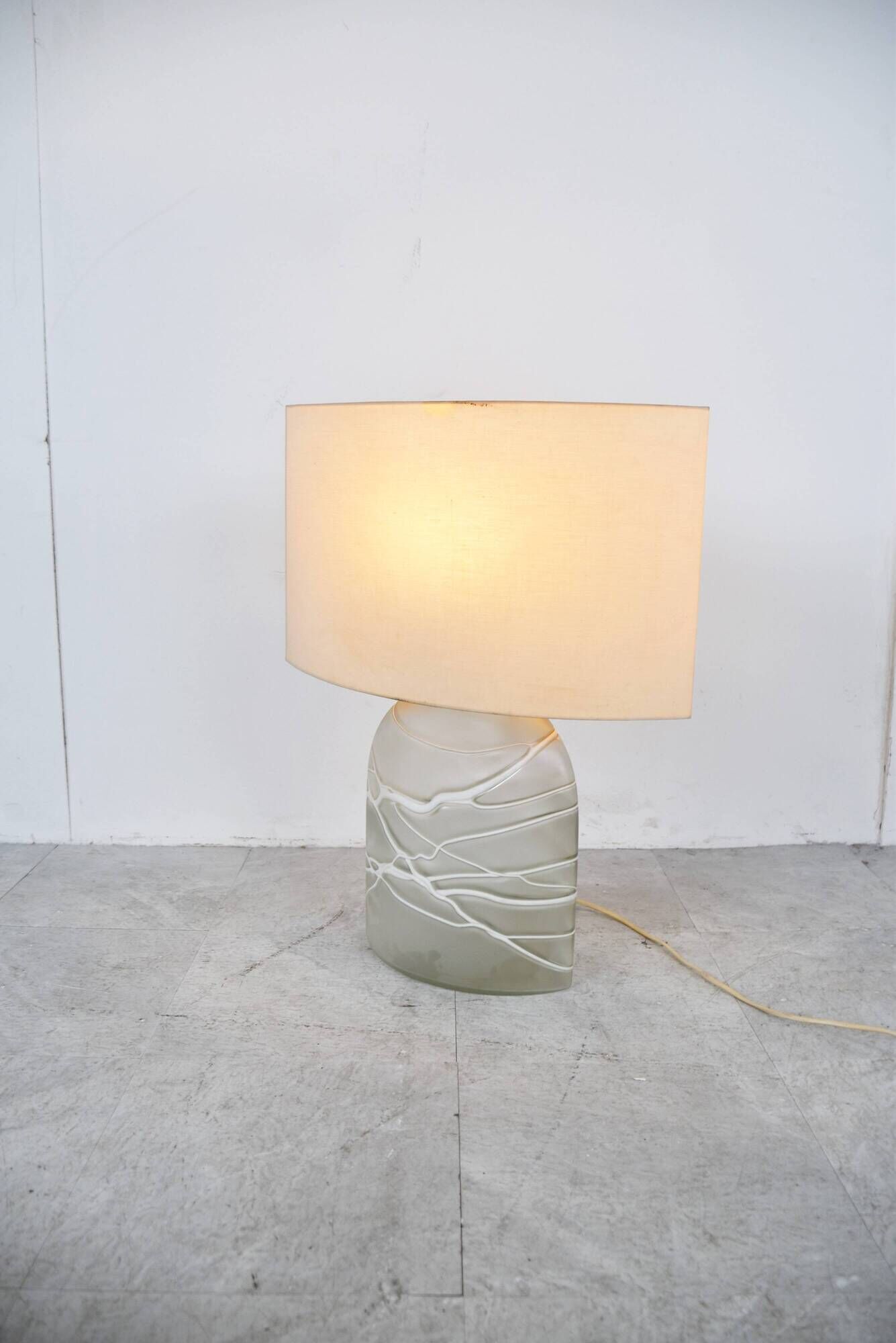 Glass table lamp by Peil and Putzler, 1960s