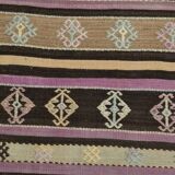 3x10 Purple & Green Modern Kilim Runner Rug, 90x315Cm
