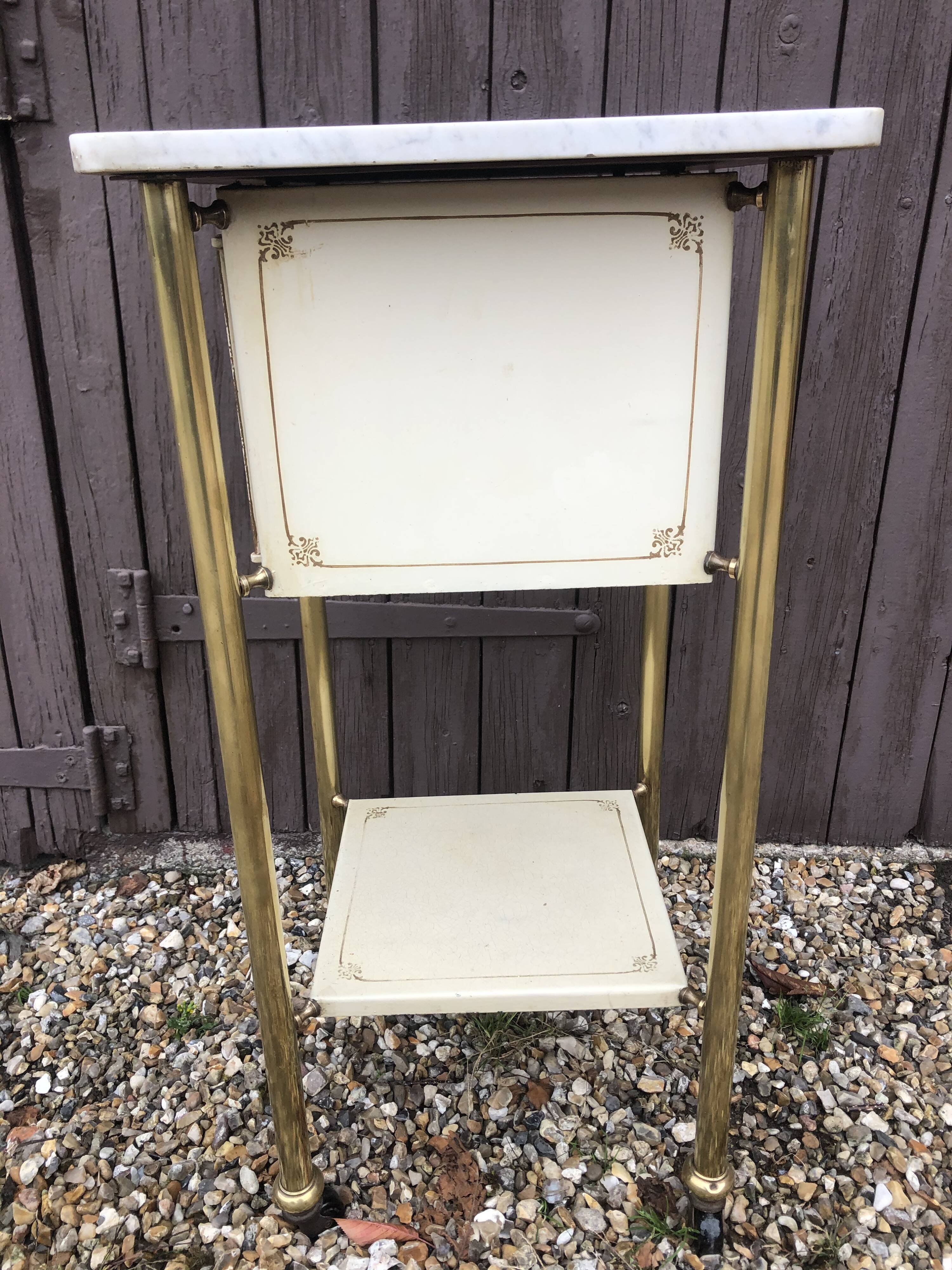 Marble and brass sheet bedside at the beginning of the 20th century