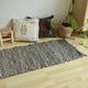 Zanafi Berber carpet in black and white wool