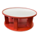 Large vintage round XL orange wooden coffee table / coffee table