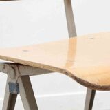 Marko S101 vintage chair beech and gray