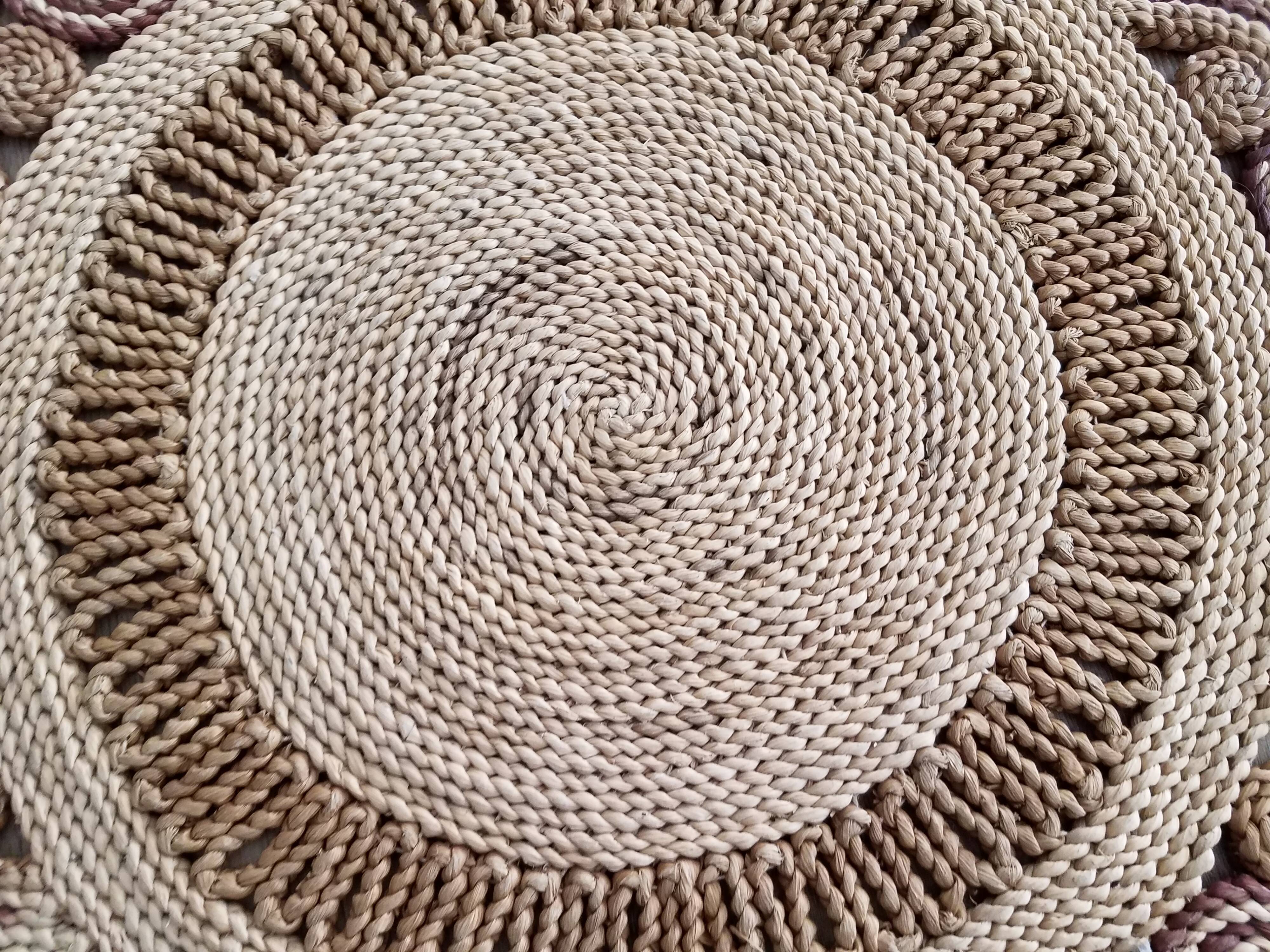 Vintage natural fibre rug