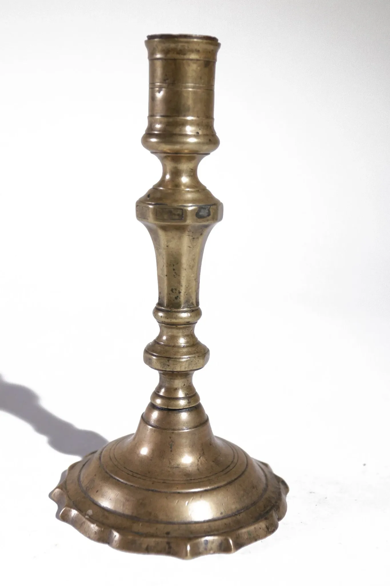 French 18th-century brass candlestick – Louis XV