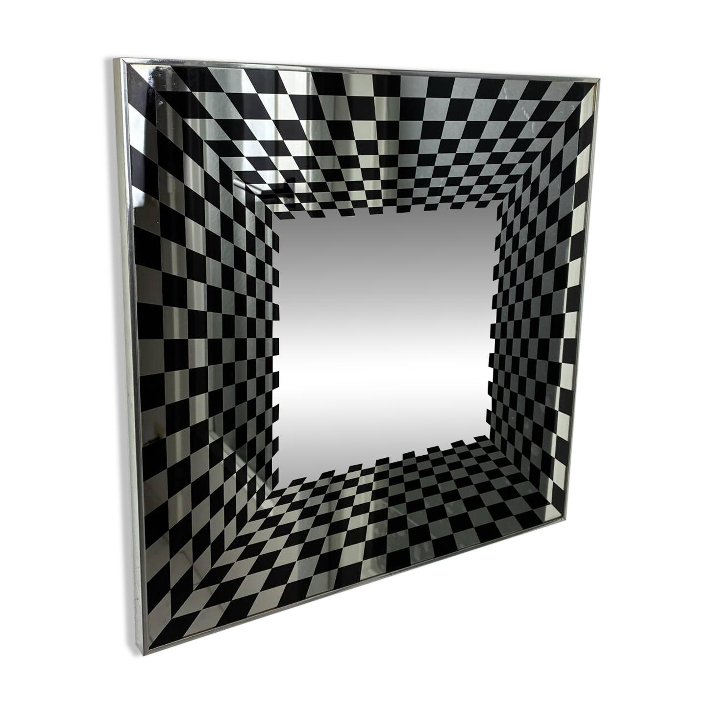 Vintage Op Art mirror by Deknudt
