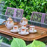 Old serving tray - oak and bronze