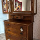 Coiffeuse commode victorienne, Miroirs triptiques, UK, 1900