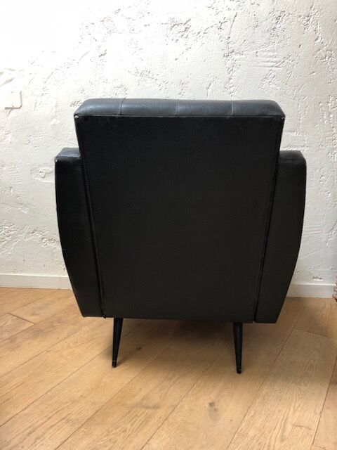 Armchair in leatherette 50s 60s