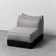 Fauteuil en tissu bonzo guzzetti aba 1970 vintage modernisme