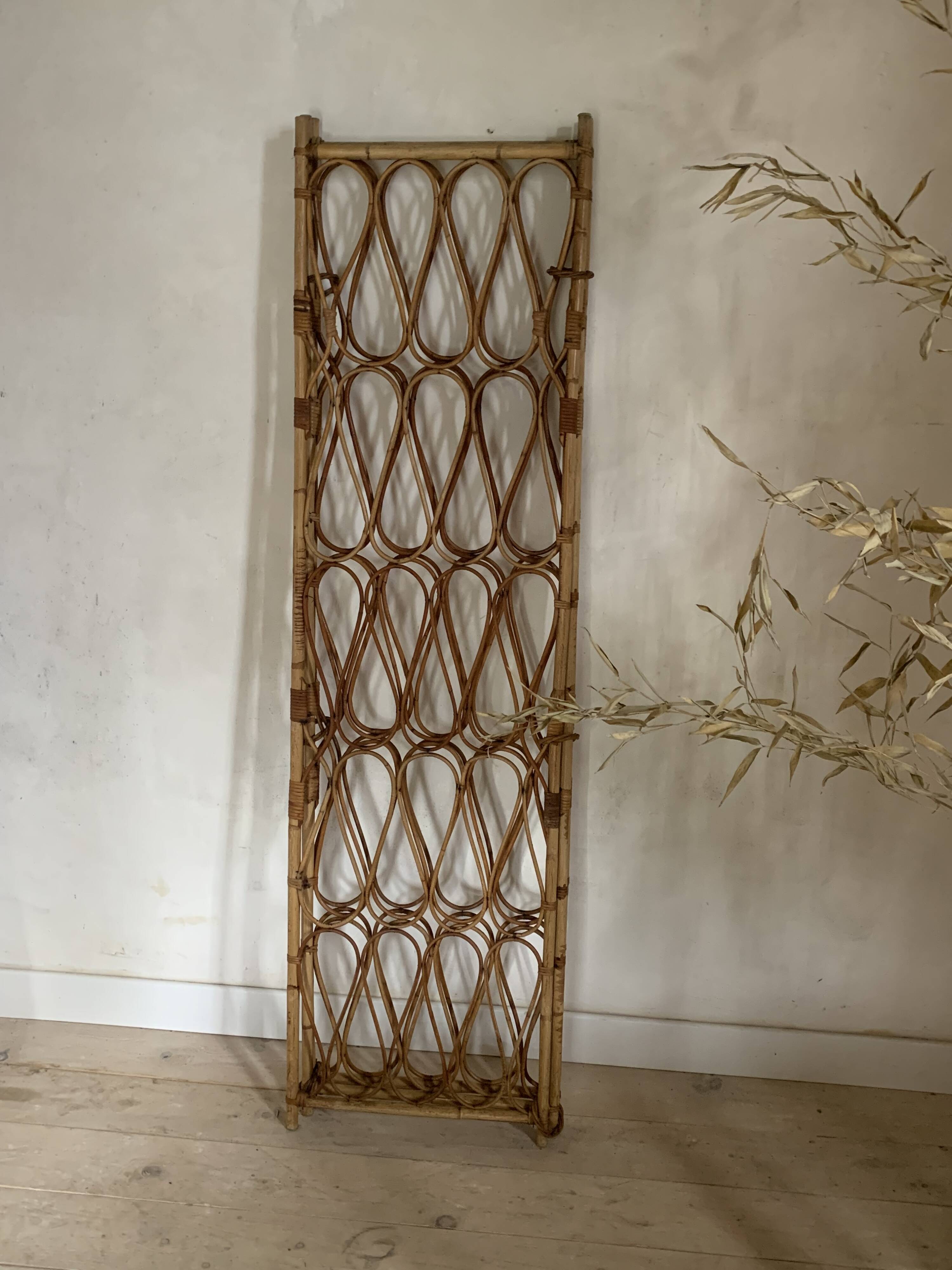 Vintage rattan screen