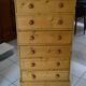 Vintage pine chest of drawers with 6 drawers