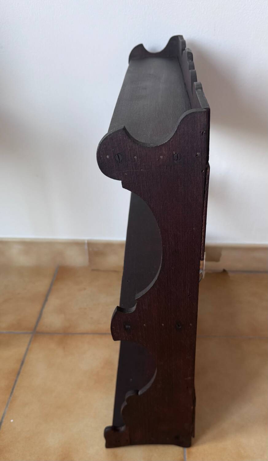 Antique wooden wall shelf