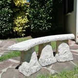 Banc en pierre reconstituée 1960