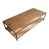 Rectangular wooden coffee table
