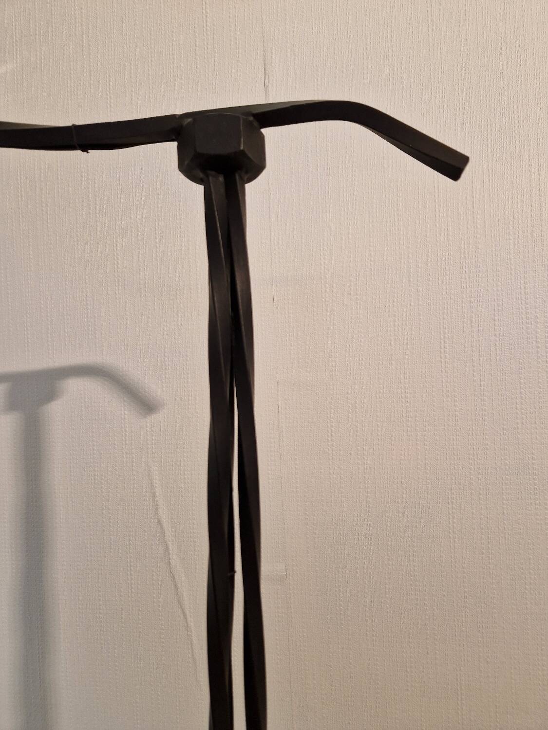 Twisted wrought iron floor lamp 1950 1960
