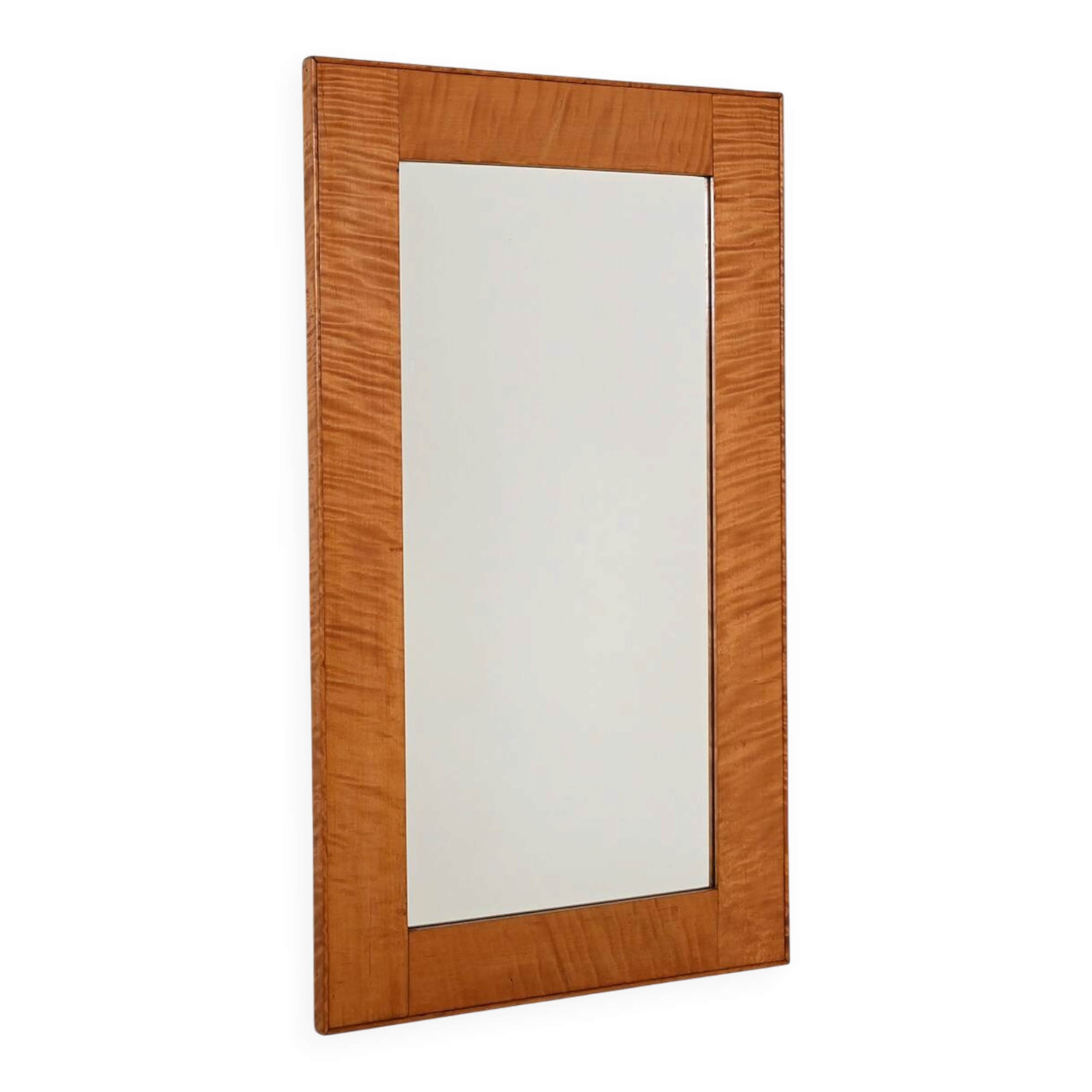 Scandinavian curly birch mirror, 1950s