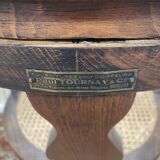 Fauteuil de coiffeur en cannnage Paul Tournay
