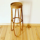 Vintage rattan plant holder