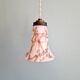 Art Deco pendant light in pink marbled opaline (4 available)