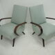 Pair of Ton/Thonet Beech Armchairs, Czechoslovakia
