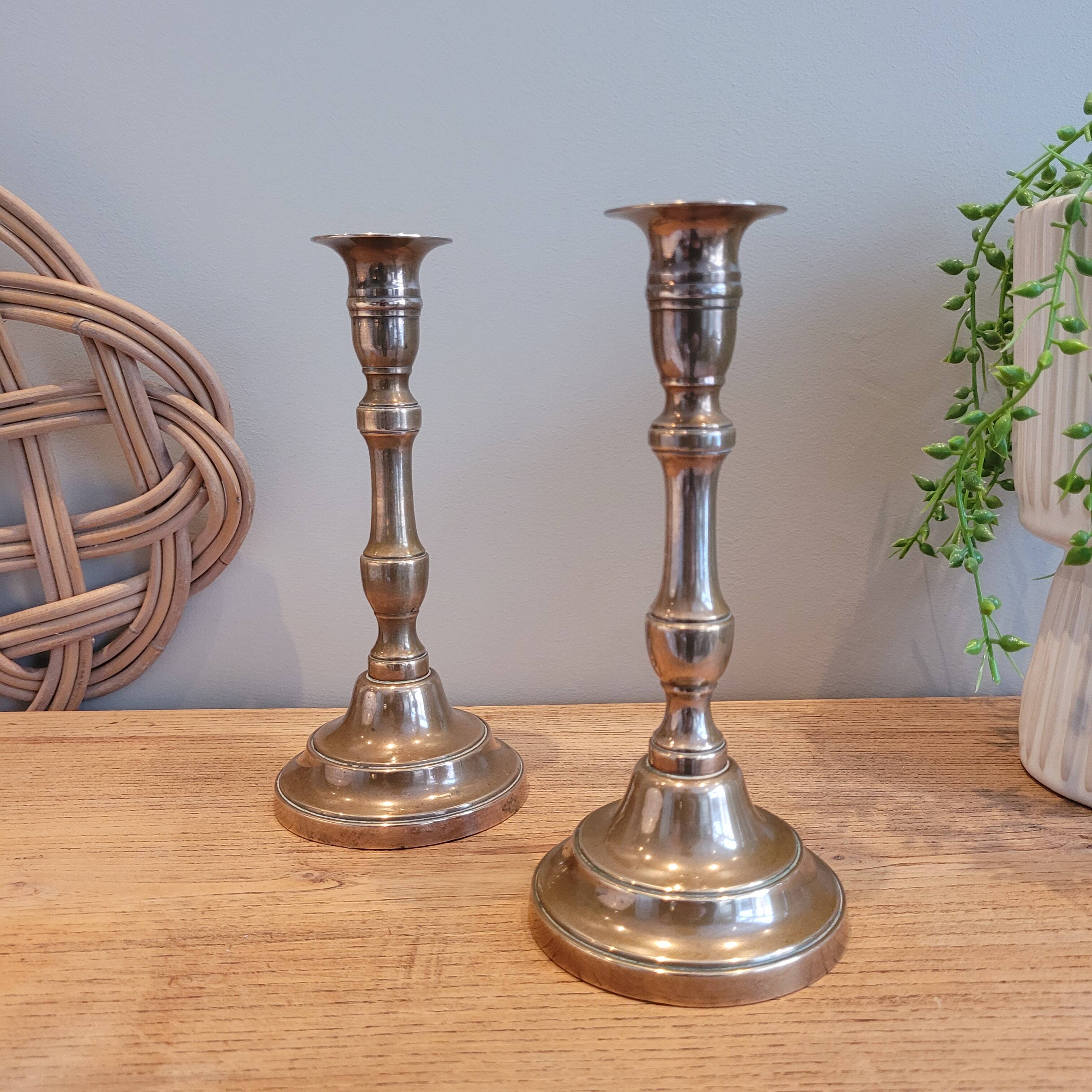 La Redoute x Selency pair of brass candle holders 20