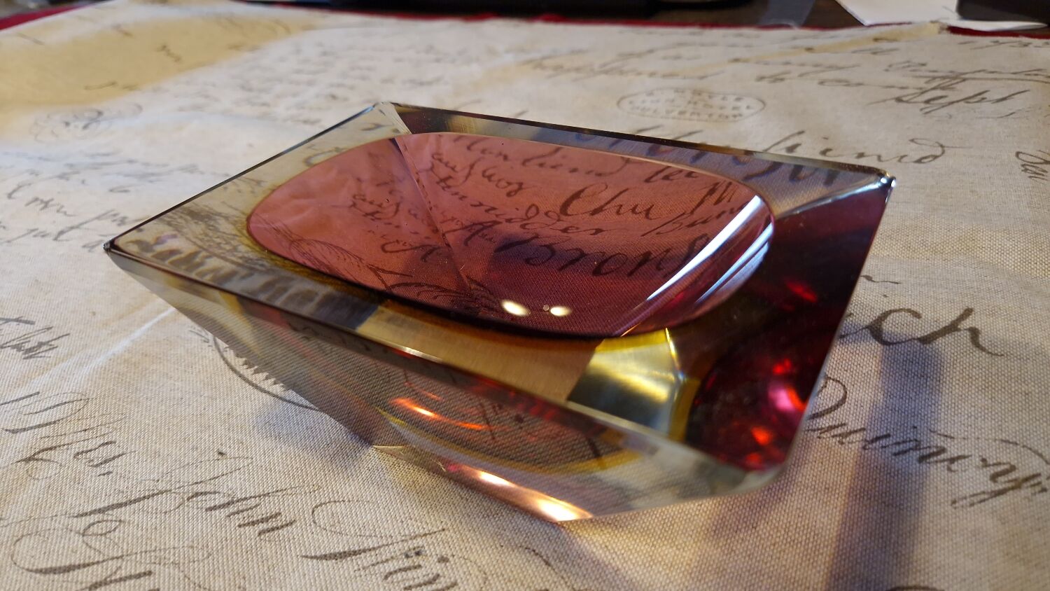 Sommerso pocket tray from Murano