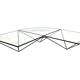 Vintage 80s steel wire coffee table eclectic design