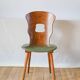 chaise Baumann en bois et skaï modèle Gentiane, 1950