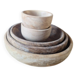Ensemble de pots en bois